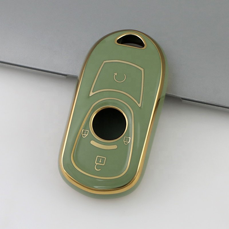 Gold Edge TPU car key cover fit for Encore Enclave Lacrosse Envision Verano Regal GL8 Shell Protector key fob case holder