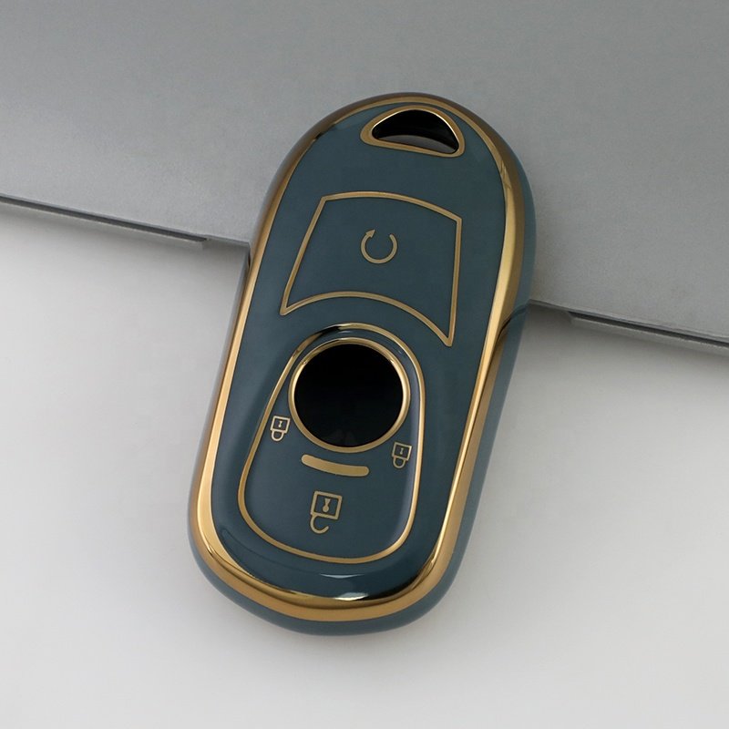 Gold Edge TPU car key cover fit for Encore Enclave Lacrosse Envision Verano Regal GL8 Shell Protector key fob case holder