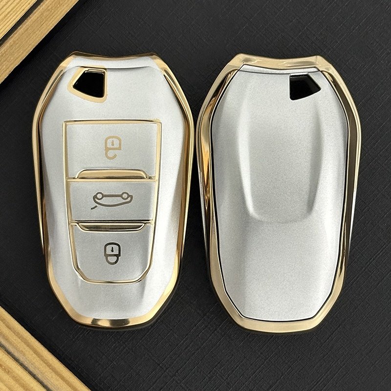 Quicksand TPU Car Key Case Cover For Peugeot 408 508 2008 3008 4008 5008 Car Accessories Key Holder