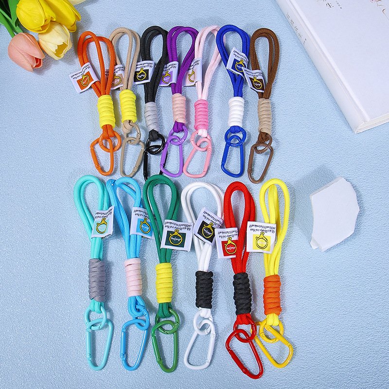 Colorful Outdoor backpack pendant water cup Wrist Straps Hand Charms For mobile phone lanyard keychain Hang Rope Car Key Ring