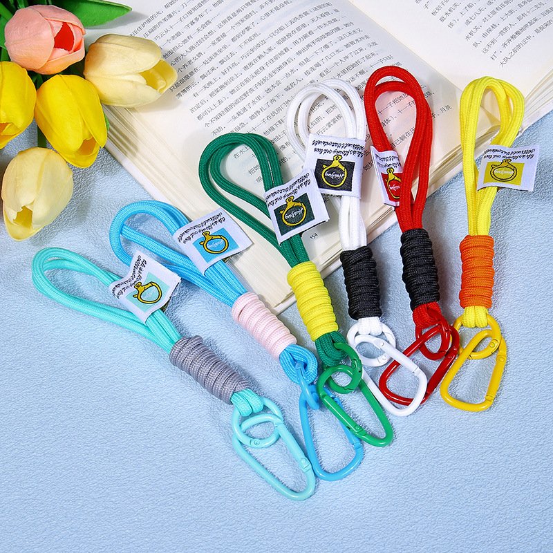 Colorful Outdoor backpack pendant water cup Wrist Straps Hand Charms For mobile phone lanyard keychain Hang Rope Car Key Ring