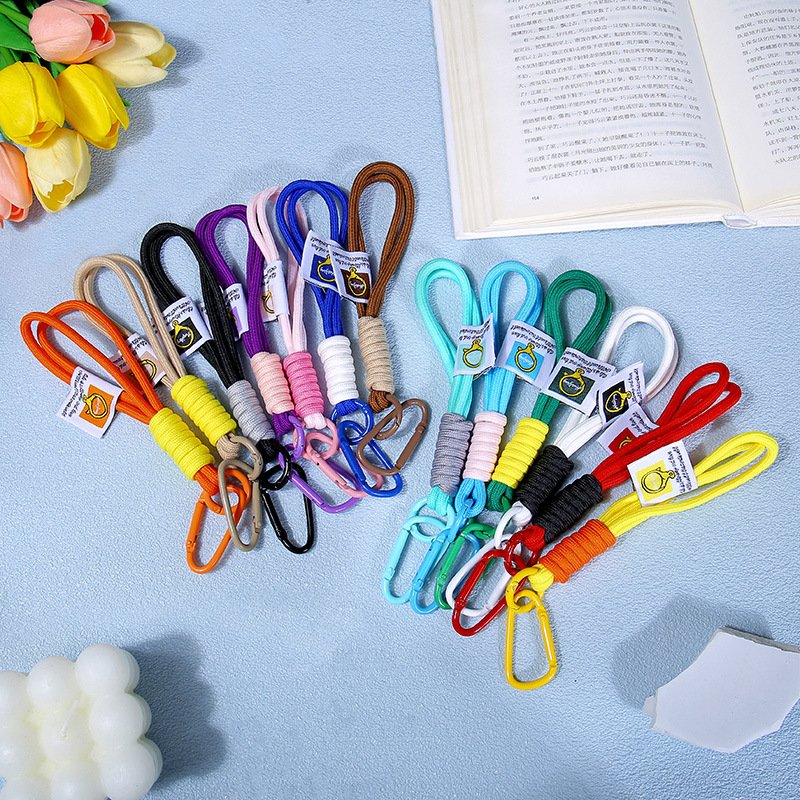 Colorful Outdoor backpack pendant water cup Wrist Straps Hand Charms For mobile phone lanyard keychain Hang Rope Car Key Ring