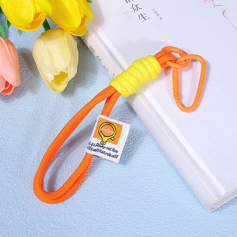 Colorful Outdoor backpack pendant water cup Wrist Straps Hand Charms For mobile phone lanyard keychain Hang Rope Car Key Ring
