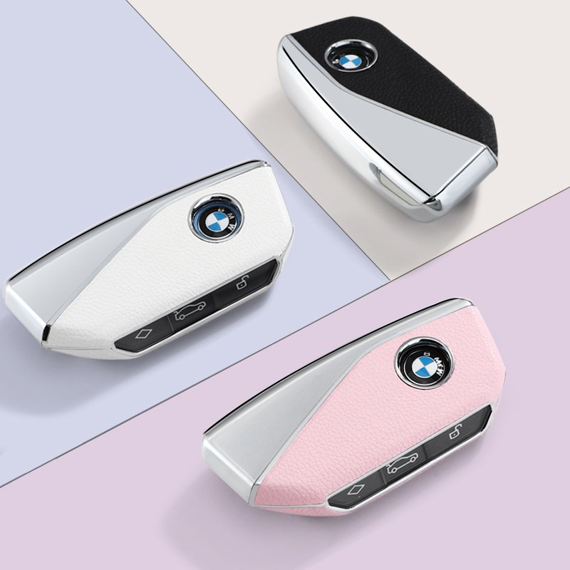For BMW leather Key Fob Cover key shell fit for BMW X1/7 series 735li /740li / i7/ IX / New XM /X7 key cover