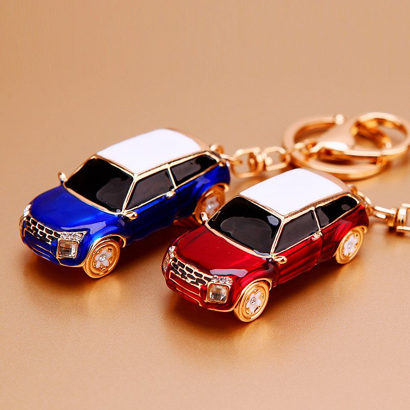 Wholesale Custom Metal Car Pendant Key Rings Multi Color Enamel Cars Shaped Keychain