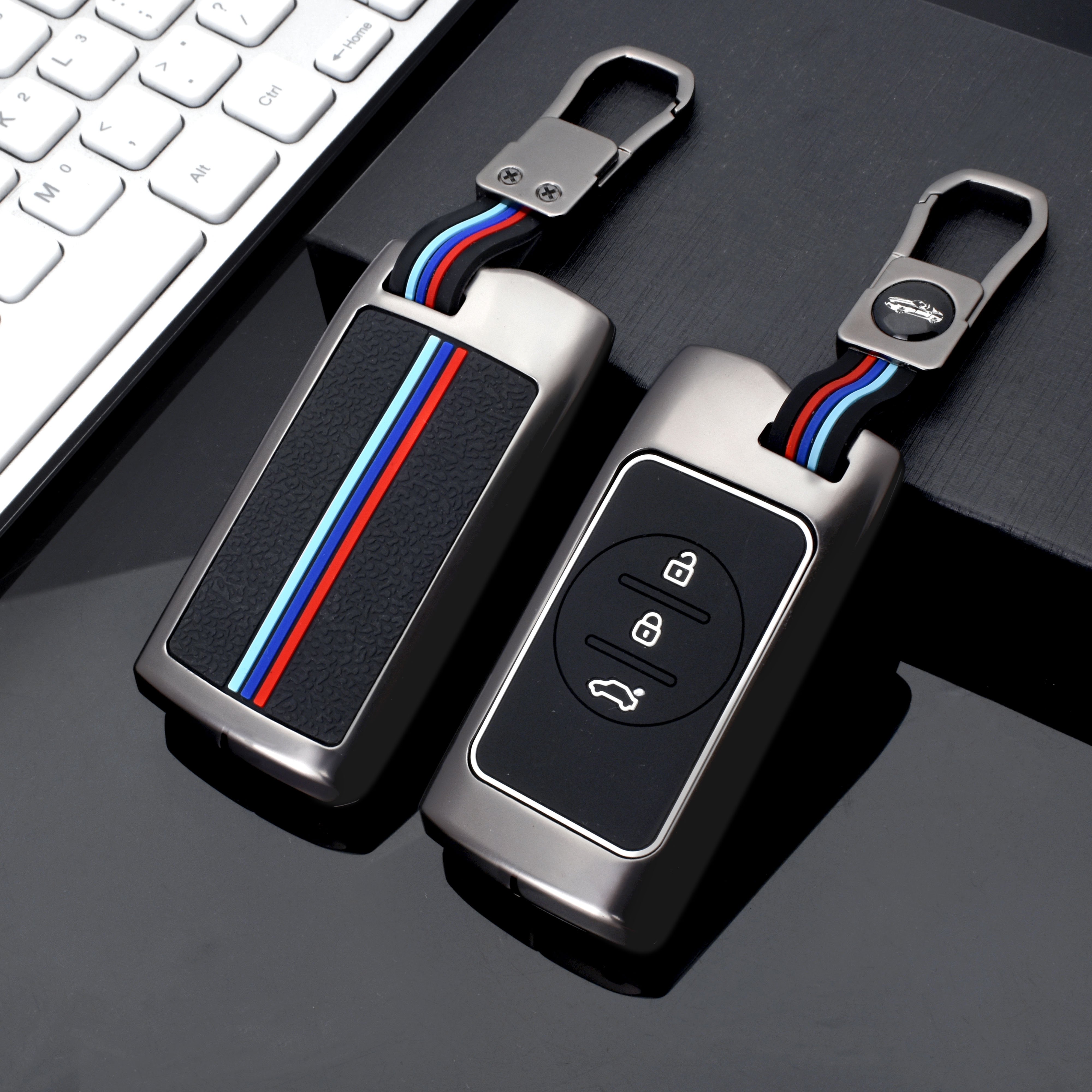 DM Zinc Alloy Car Key Case Full Cover For Chery Tiggo 8 7 Pro Arrizo 5 Pro 3x 5x Gx EQ7 Exeed TX ET-i Keychain Accessories