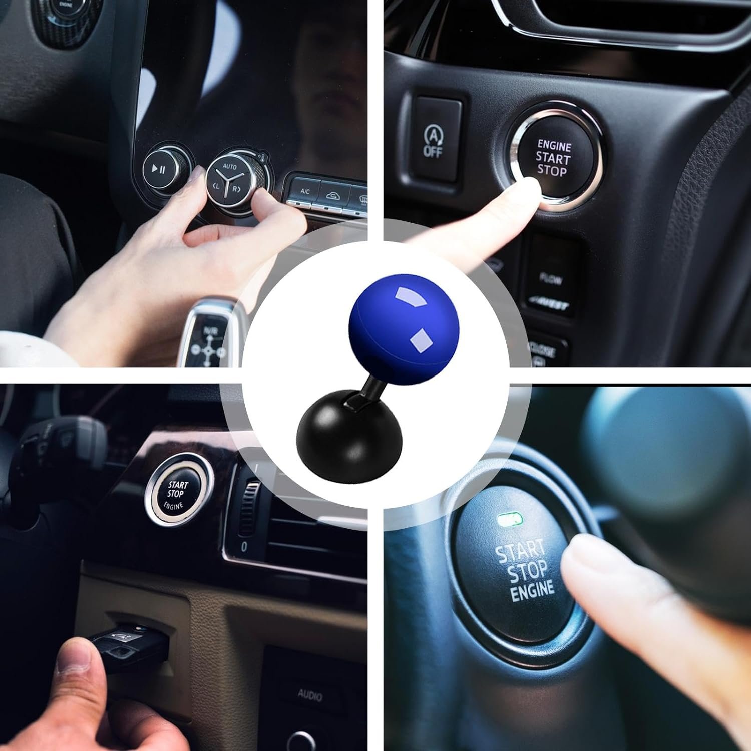 Interior Accessories Motorcycle Key Ignition Switch Protector Handbrake Rocker Joystick Car Engine Push Start Stop Button Cover