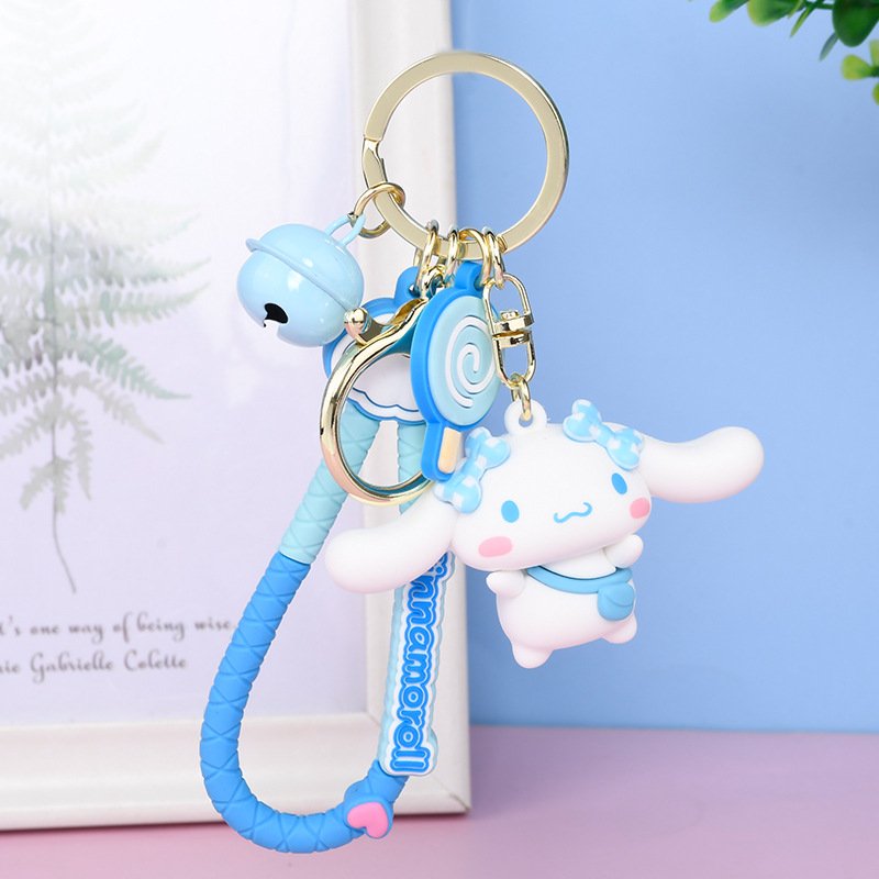 Kawaii Anime My Melody Bag Keychain Cute Cartoon kulomi Girly Heart Personality Pendant Car Schoolbag Accessory Toy for Girls