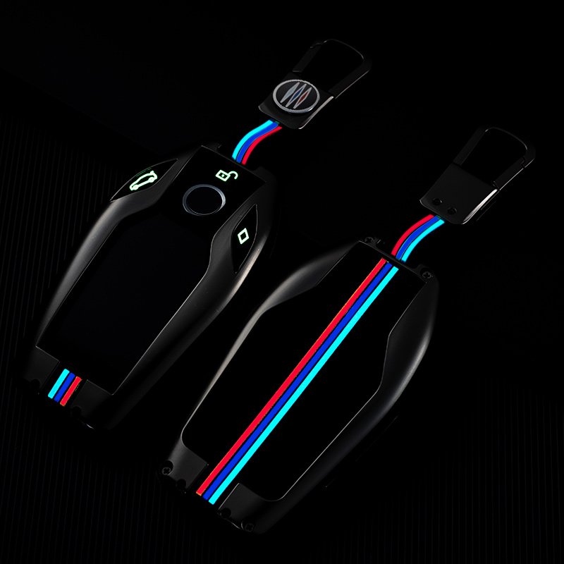 Custom Car Key Accessories Zinc Alloy+Silicone Car Key Case Cover Remote Key Shell Protector Fit for Bmw X1 X3 X5 X6