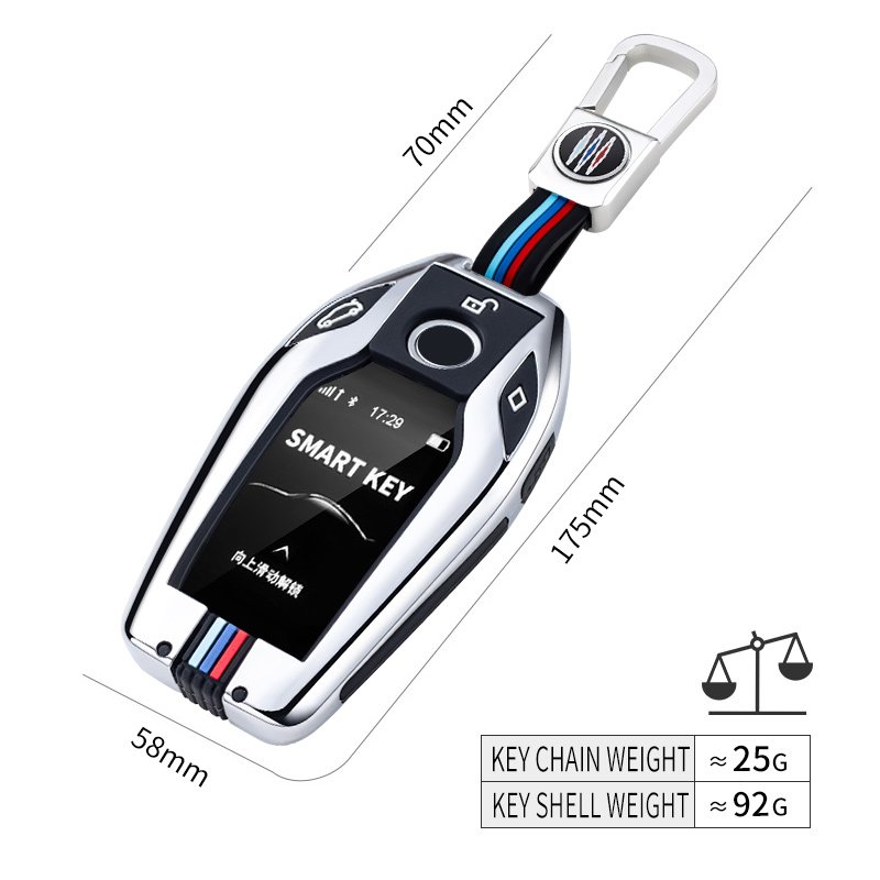 Custom Car Key Accessories Zinc Alloy+Silicone Car Key Case Cover Remote Key Shell Protector Fit for Bmw X1 X3 X5 X6