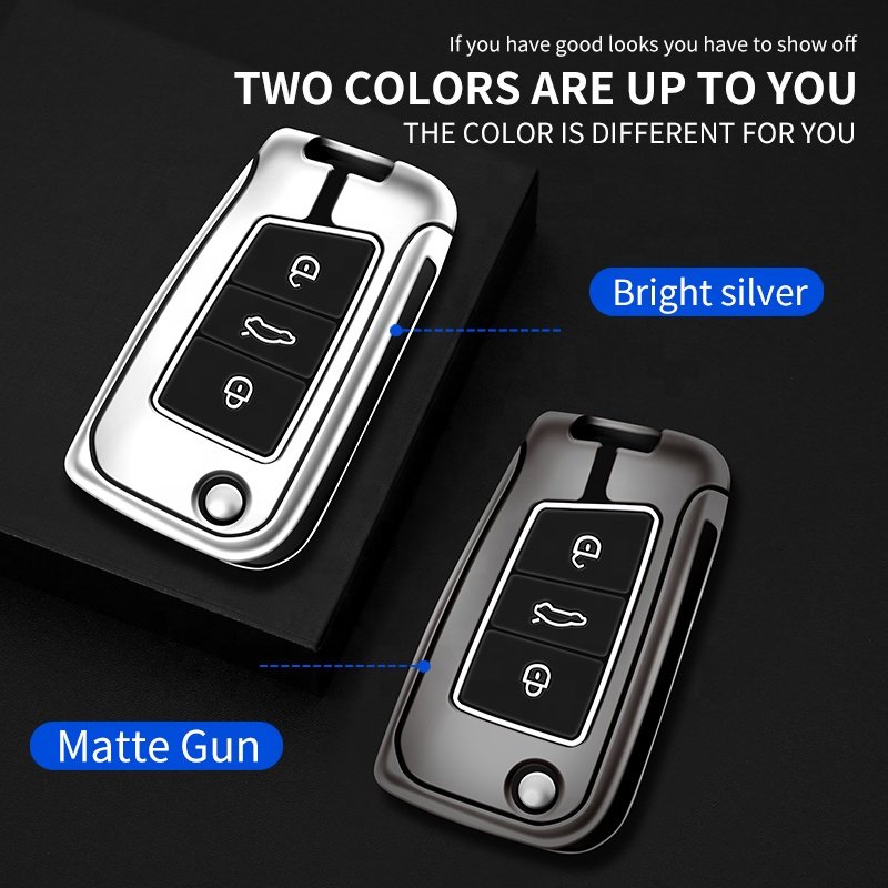 Wholesale Hot Sale Gun Metal Car Key Cover Case Premium Accessories for Cars