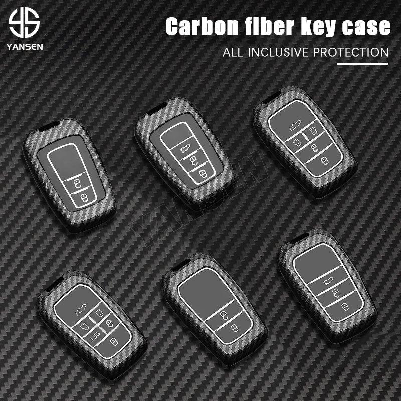 ABS Carbon fiber Remote Car Key For Toyota CHR C-HR RAV4 Land Cruiser Prado Camry Corolla