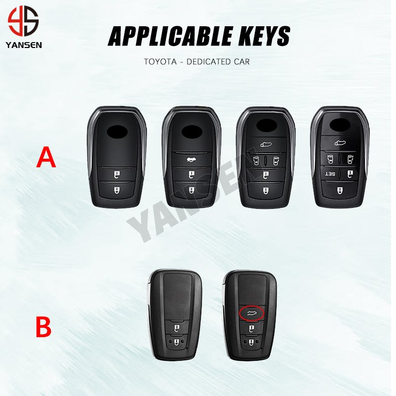 ABS Carbon fiber Remote Car Key For Toyota CHR C-HR RAV4 Land Cruiser Prado Camry Corolla