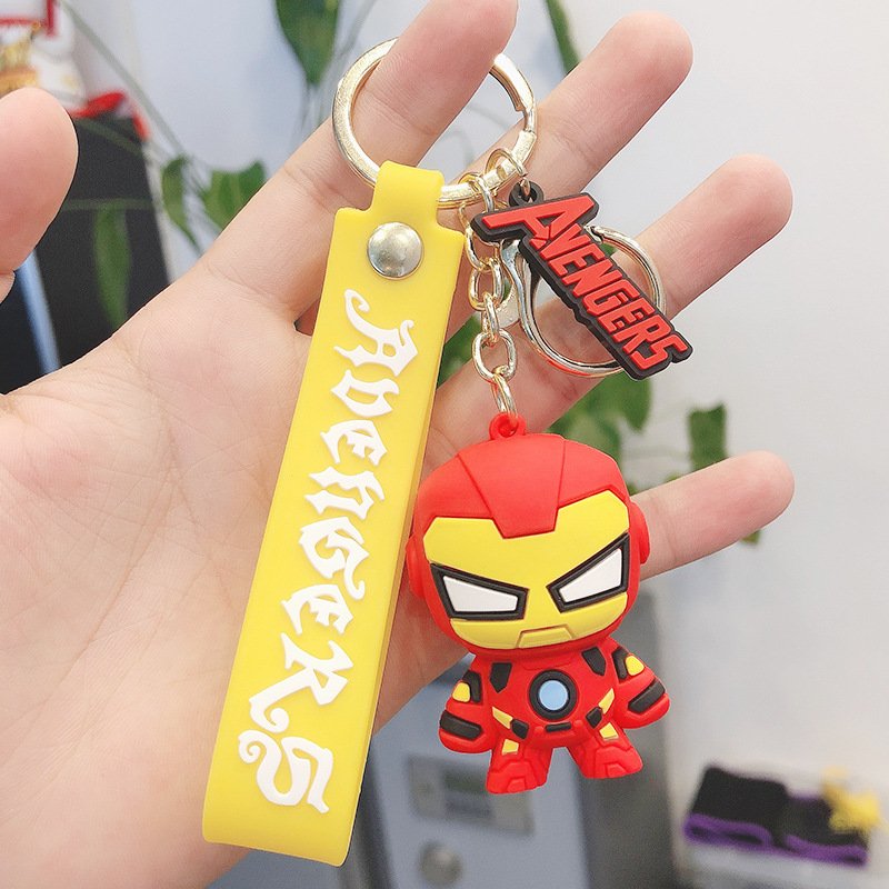 boys Pendent Key Ring self defense keychain car key anti-lost super hero marvel animation stock key chain wristlet accessories