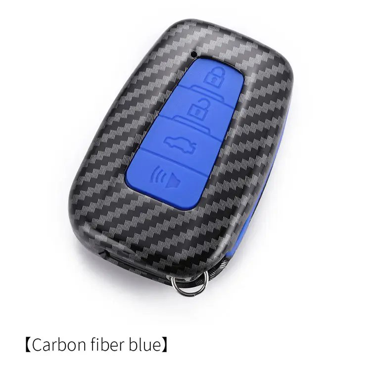 NEW Carbon Fiber Car Smart Key Fob Chain Case Cover For Toyota Camry Corolla Avalon 86 C-HR Highlander Kluger Mirai Prius RAV4