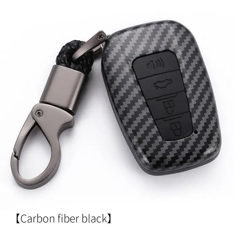 NEW Carbon Fiber Car Smart Key Fob Chain Case Cover For Toyota Camry Corolla Avalon 86 C-HR Highlander Kluger Mirai Prius RAV4