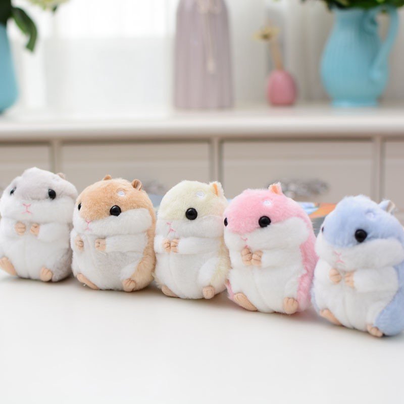 2024 Hamster Mini Plush Keychain toys Stuffed Animal Doll Key ring Handbag charm Pendant Accessories kawaii mini plush key chain