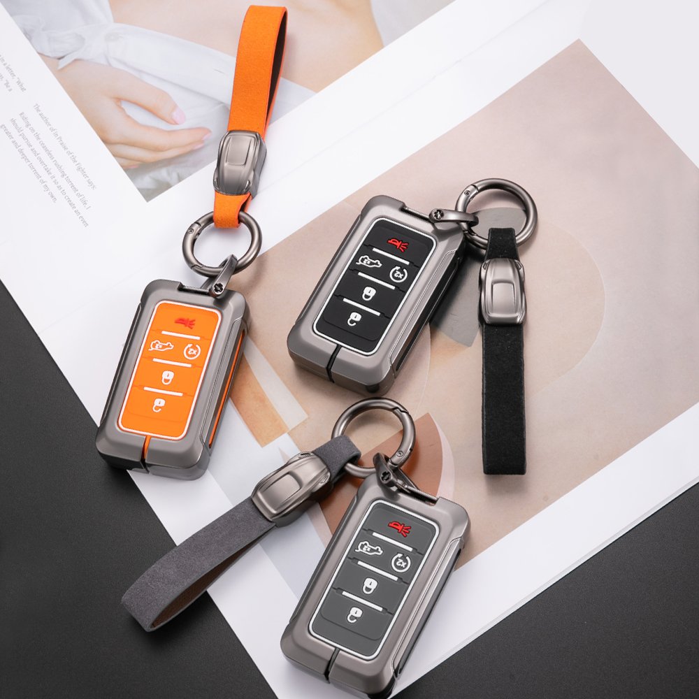 5 Buttons Auto llave Caso Leather Car Smart Key Case Cover For Jeep Renegade Shell Fob Accessaries