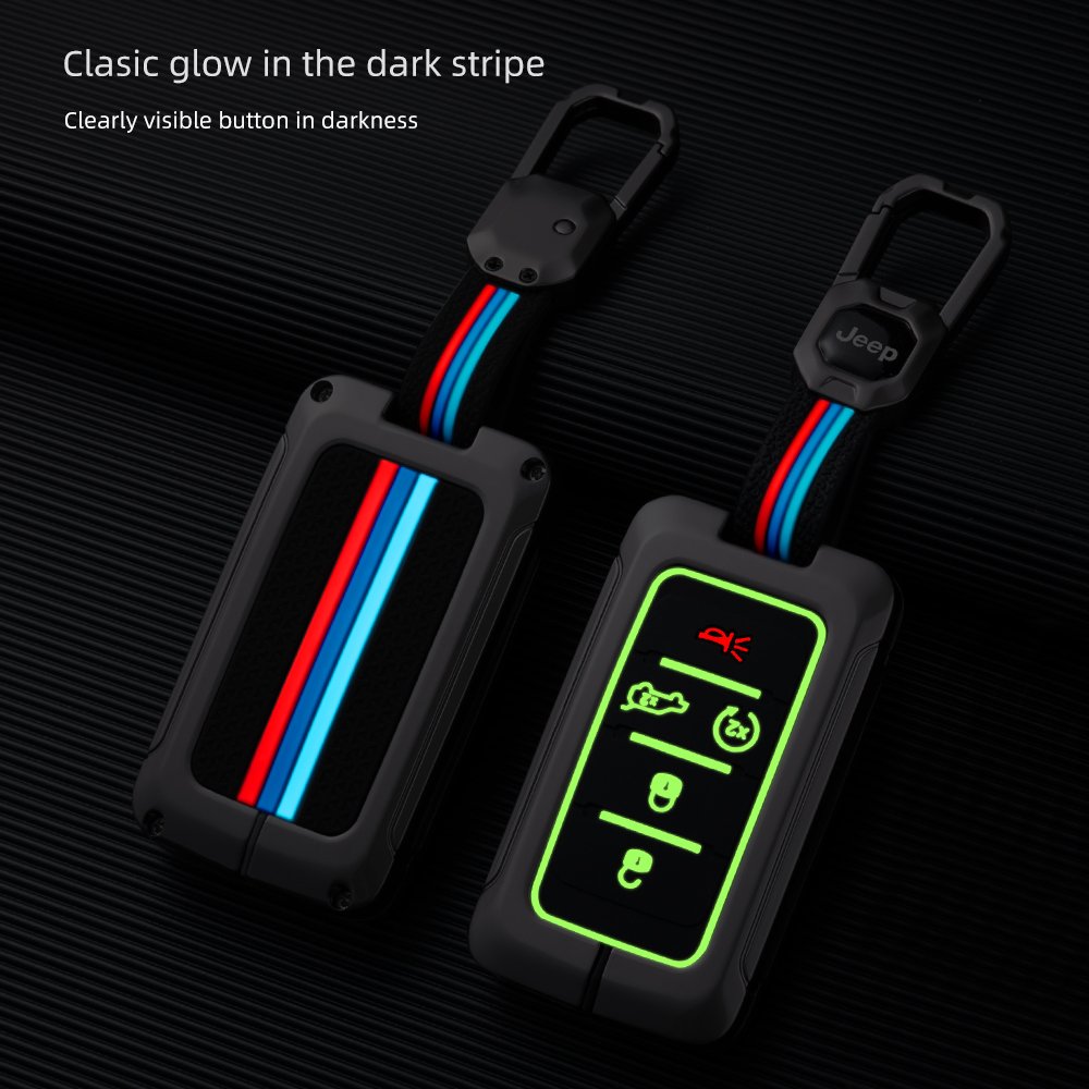 5 Buttons Auto llave Caso Leather Car Smart Key Case Cover For Jeep Renegade Shell Fob Accessaries