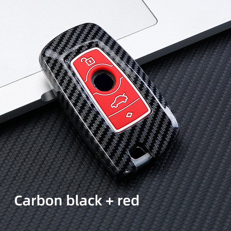 NEW Carbon fiber PC Car Smart Key Fob Case SKin Cover For BMW 3 4 5 Series 320i 530i 550i F20 F21 F30 F31 F25 F01 F02 keychain