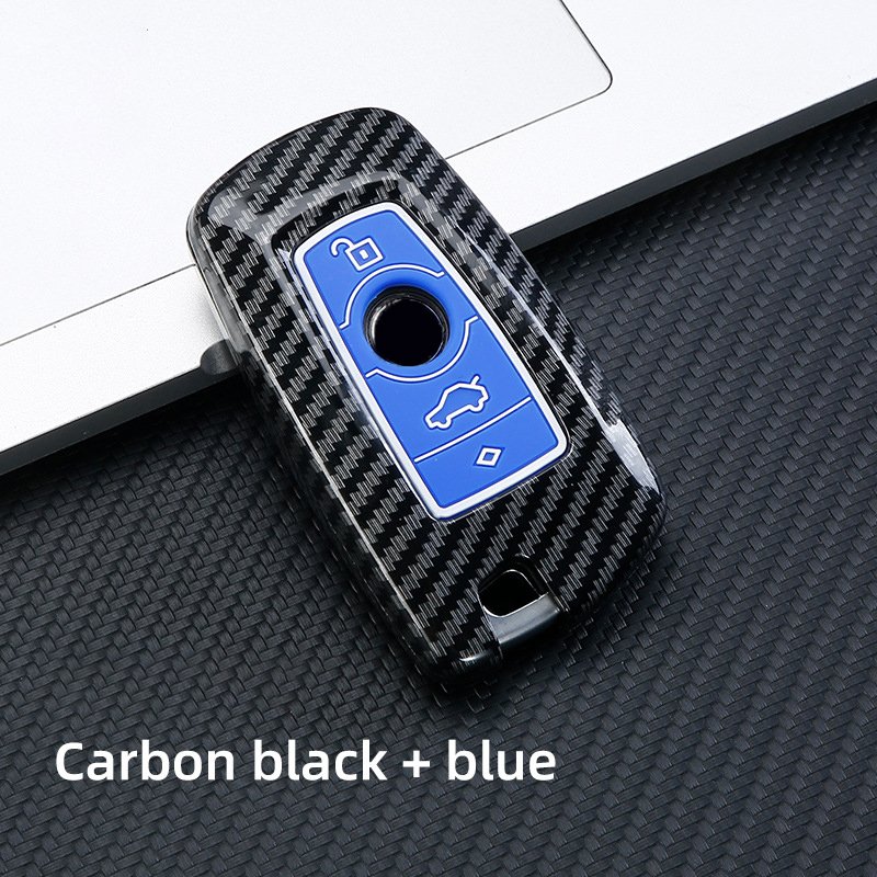 NEW Carbon fiber PC Car Smart Key Fob Case SKin Cover For BMW 3 4 5 Series 320i 530i 550i F20 F21 F30 F31 F25 F01 F02 keychain