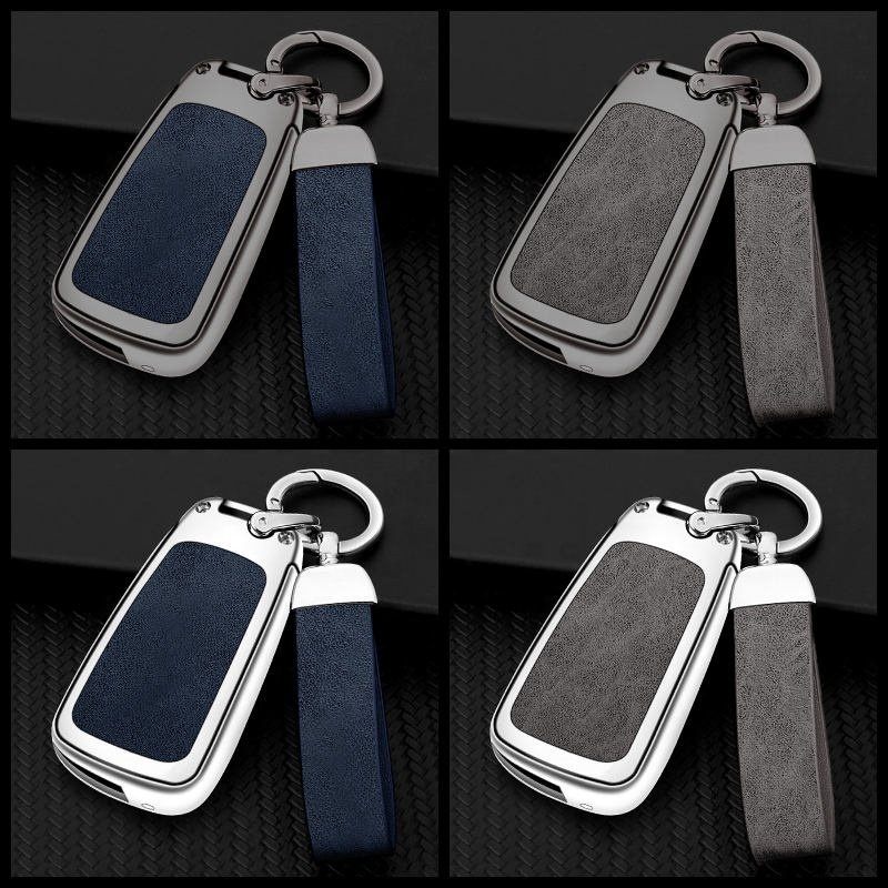 Zinc Alloy Leather Custom Car Logo 2/3/4/5 Buttons Car Key Cover Case For Chevrolet Cruze Epica Lova Camaro Impala Smart Keyring