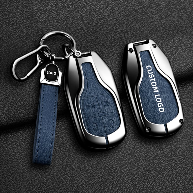 Suitable for Maserati car key cover Levent Ghibli Quattroporte MC20 automobile key fob case leather metal bag