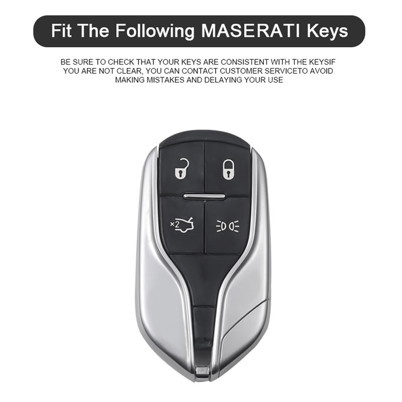 Suitable for Maserati car key cover Levent Ghibli Quattroporte MC20 automobile key fob case leather metal bag