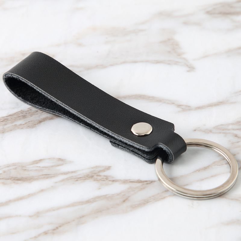Customized Vintage Genuine Leather Keychain Holder Wholesale Handmade Leather Car Holder Keychain Accessories