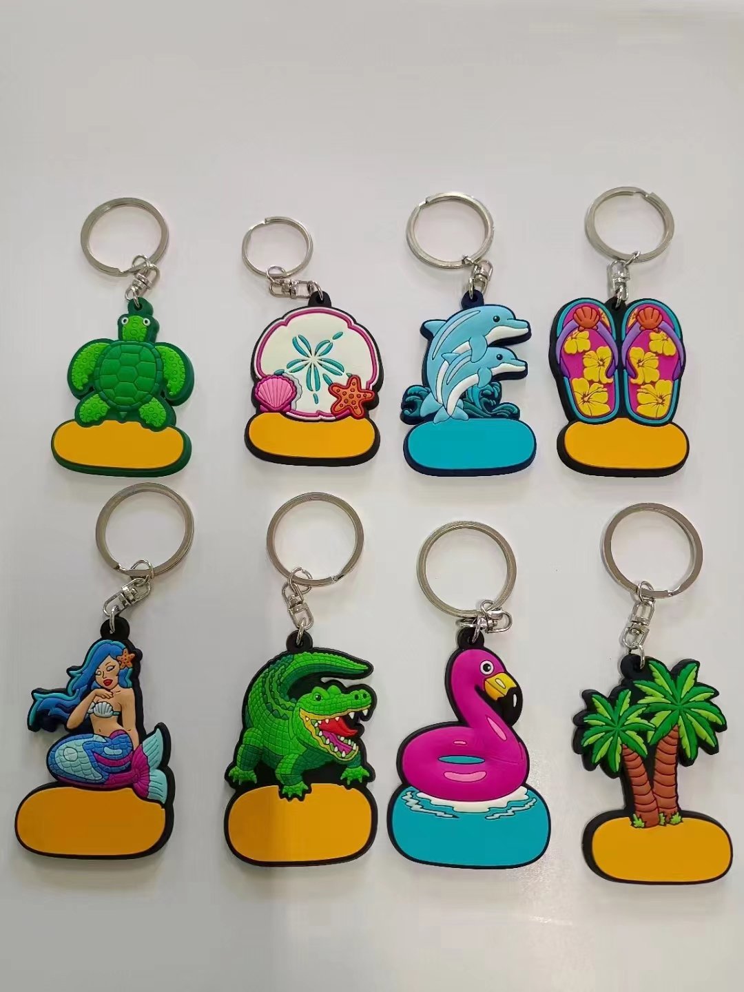 Promotional Business Gift for Custom Logo Key Chains 2d 3d Pvc Keychains Personalized Key Chain Pp Bag Soft Rubber 10pcs 0.015kg