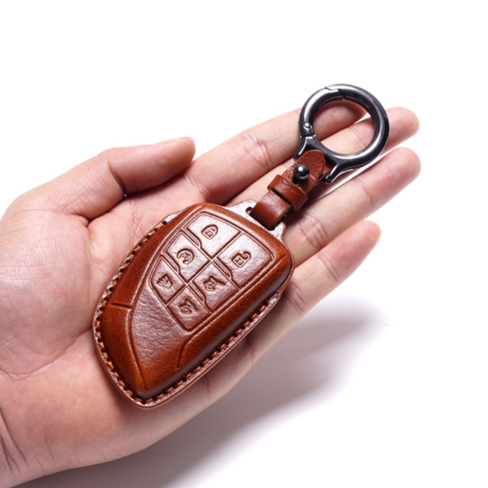 SweetPig Leather Car Key Cover for Chevrolet GMC 6 buttons Key bag accessory