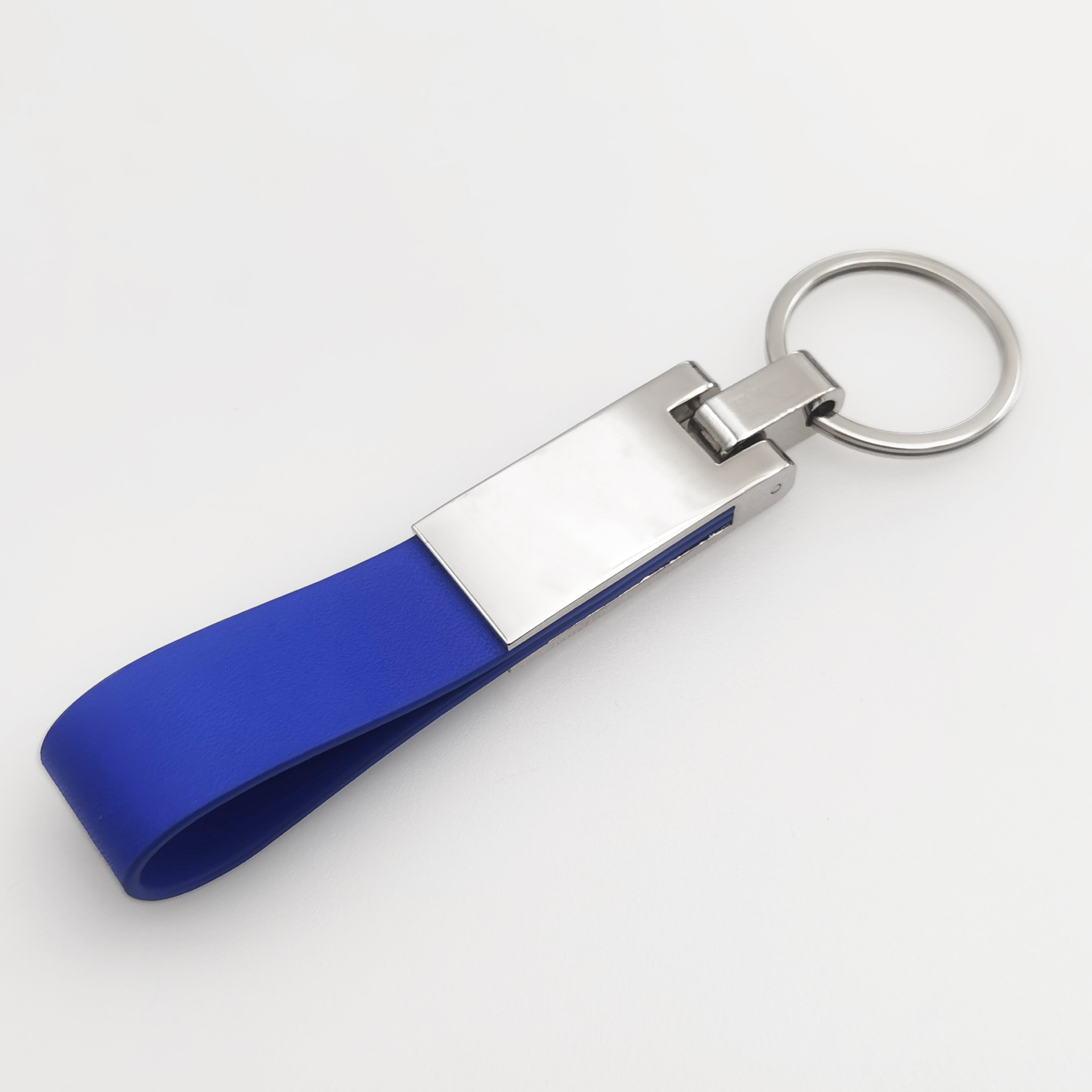 Custom logo faux pu leather car key chain holder sublimation blank leather keychain Accessories