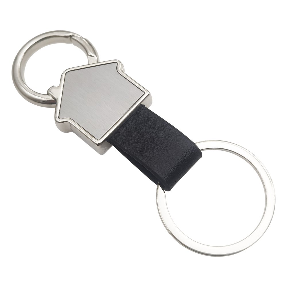 Custom logo faux pu leather car key chain holder sublimation blank leather keychain Accessories