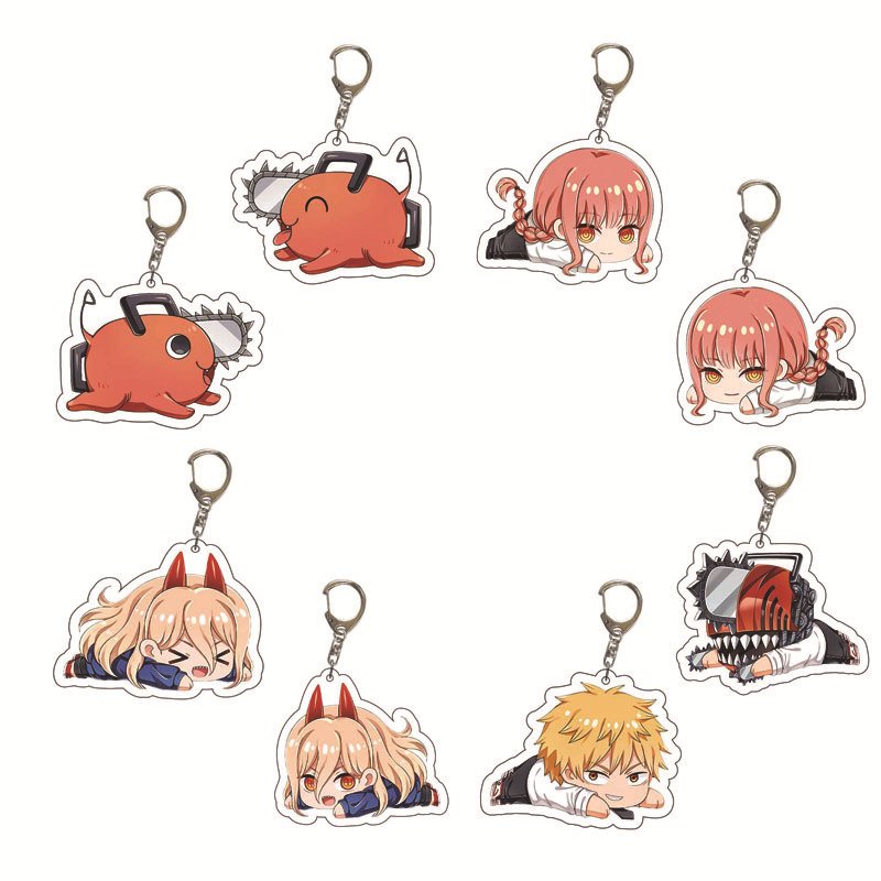 Wholesale Acrylic Keychain Makima Backpack Car Keys Holder Accessories Himemo Anime Collection Gift Key Bag Pendant