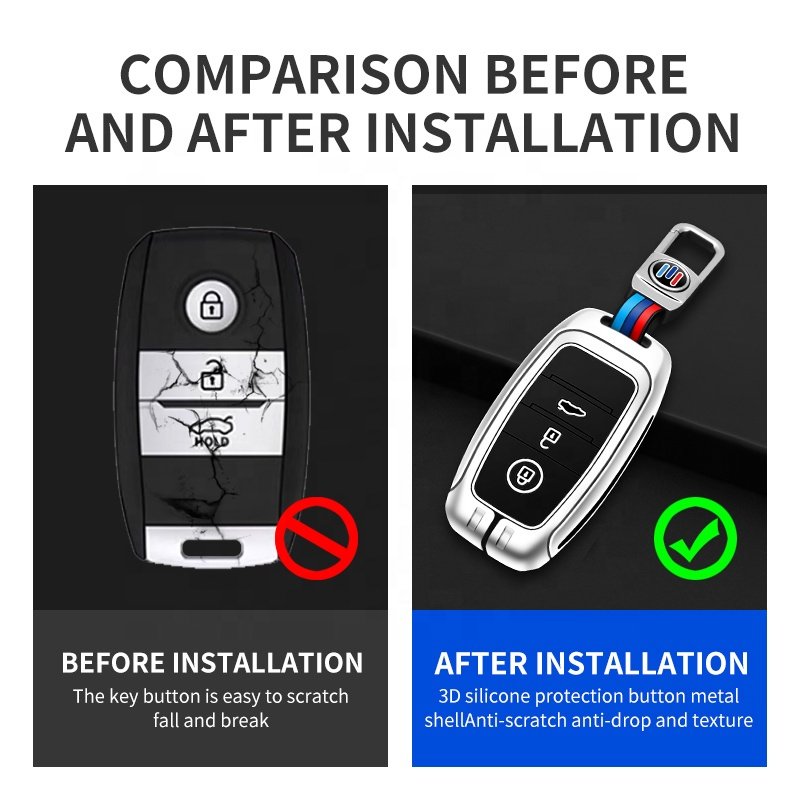 For Protection Zinc Metal Silicon Kia Key Cover For Car Keys