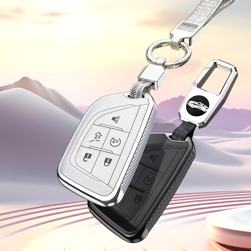 Zinc-Coated Auto Shell Fob Holder Cadillac CT5 XT5 XT6 Metal Remote Car Key Cover Case Accessories Protective