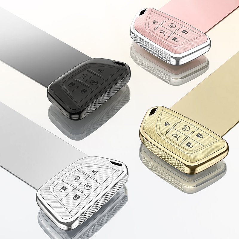 Zinc-Coated Auto Shell Fob Holder Cadillac CT5 XT5 XT6 Metal Remote Car Key Cover Case Accessories Protective
