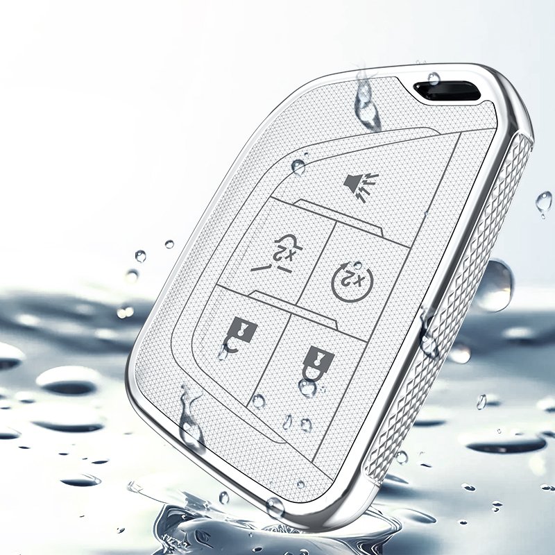 Zinc-Coated Auto Shell Fob Holder Cadillac CT5 XT5 XT6 Metal Remote Car Key Cover Case Accessories Protective