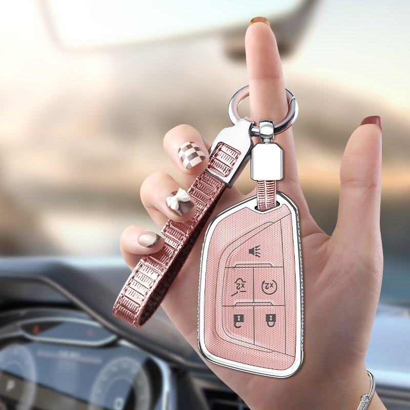 Zinc-Coated Auto Shell Fob Holder Cadillac CT5 XT5 XT6 Metal Remote Car Key Cover Case Accessories Protective