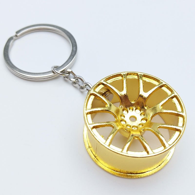 Customized car Keychain Gear Box Shift Brake Disc Turbo Car Accessories Key chain Metal Car Steering wheel Tire keychain