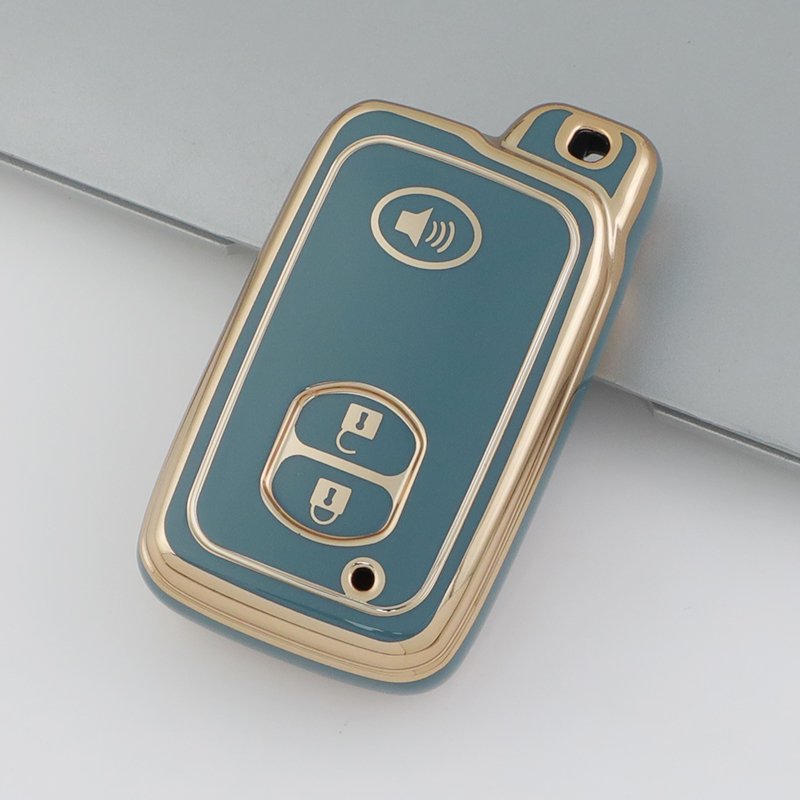 Manufacturer Wholesale TPU Car Key Cover For Toyota Avensis Land Cruiser Prado 150 Key Accessories Gold Edge Car Key Case