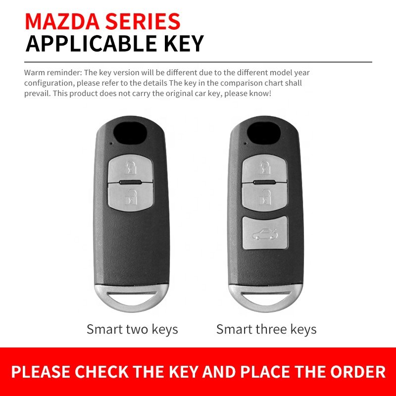 Metal Zinc Alloy Silicone Rubber For Car Keys Mazda 6 Car Key Cover