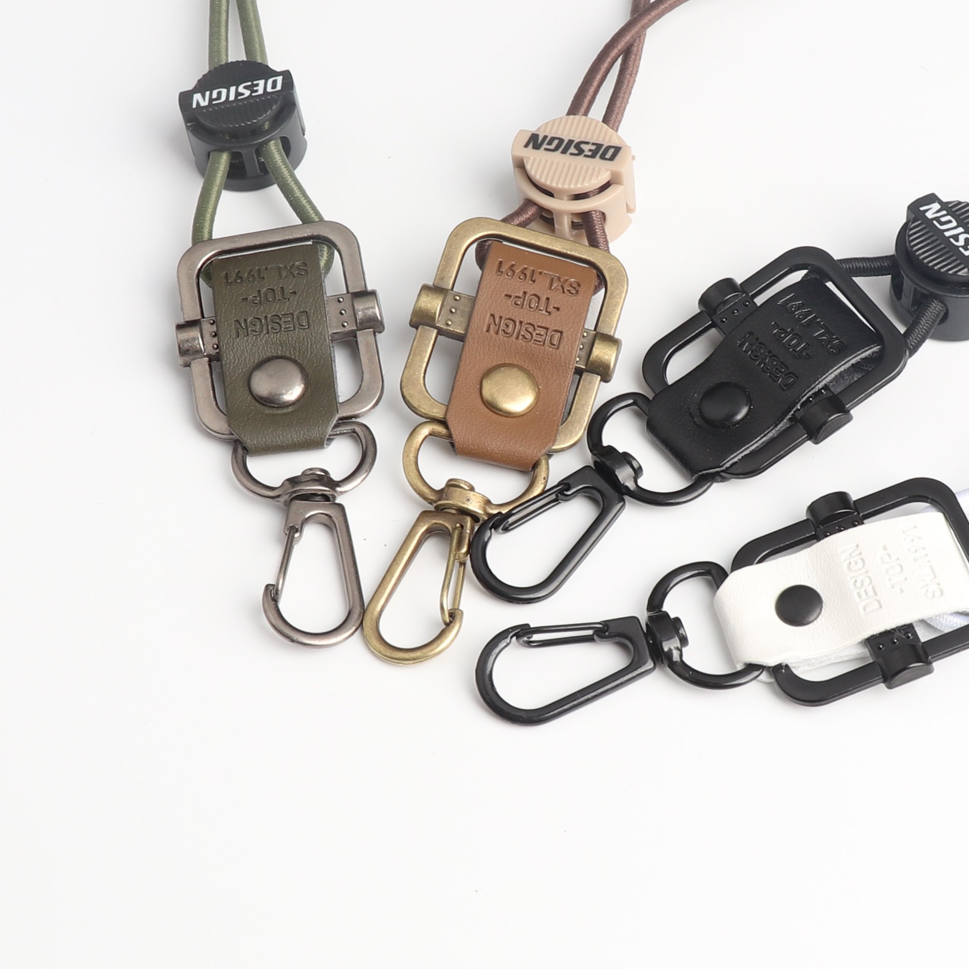 Adjustable Elastic Nylon Rope Gifts metal key chains Ornaments DIY Clothing Accessories metal crafts for keys