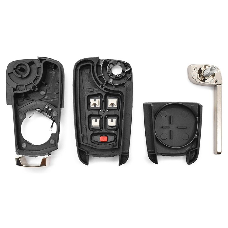 Topbest Flip Folding Remote Car Key Shell C-hevrolet Cruze Epica Lova Camaro Impala 2 3 4 5 Button HU100 Blade Replacement key