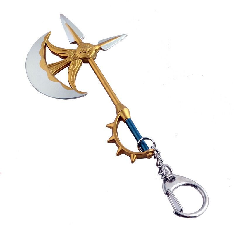 Japan Anime Meliodas Lost Bane Escano Axe Key Ring The Seven Deadly Sins Artifact Weapon Model Keychain