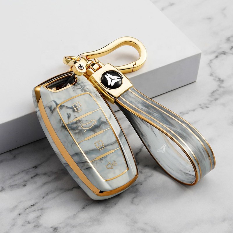 Jade TPU car fob case key cover with keychain for Great Wall New Haval Jolion 4A Chip car protector accessories