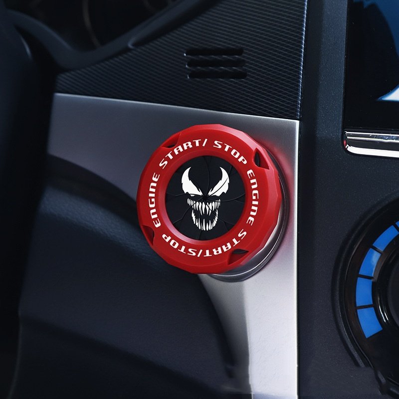 Car Interior Decor Bat Engine Ignition Start Switch Rotate Cover One Key Stop Button Cover Auto Engine Start Button Cover