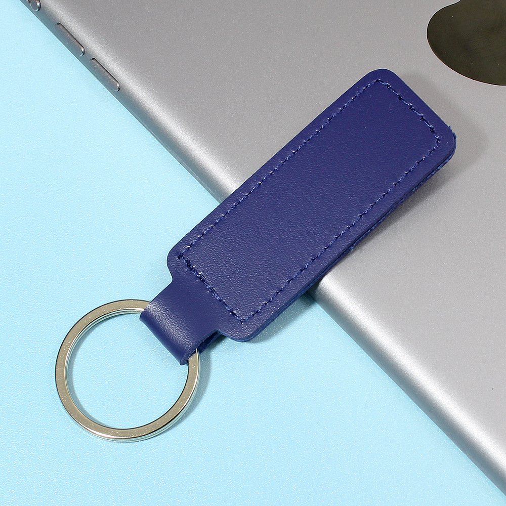 Custom Logo Laser Engraving Sublimation Blank Car Keychain Pu Leather Keychain Leather Keychain