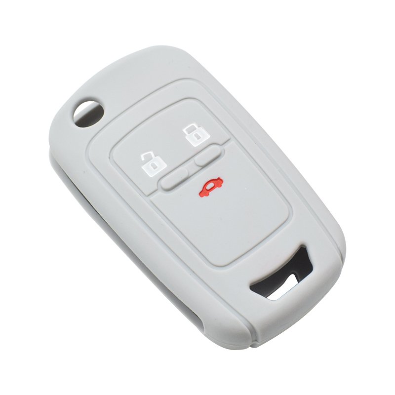 silicone key cover keychain accessories for C-hevrolet a-veo C-ruz R-awon 3 button car key case holder