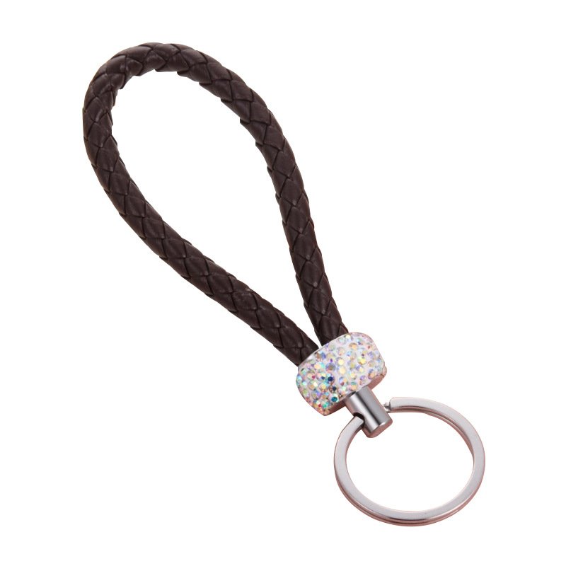 Diamond leather key chain, exquisite color simple and fresh style key chain ,car accessories